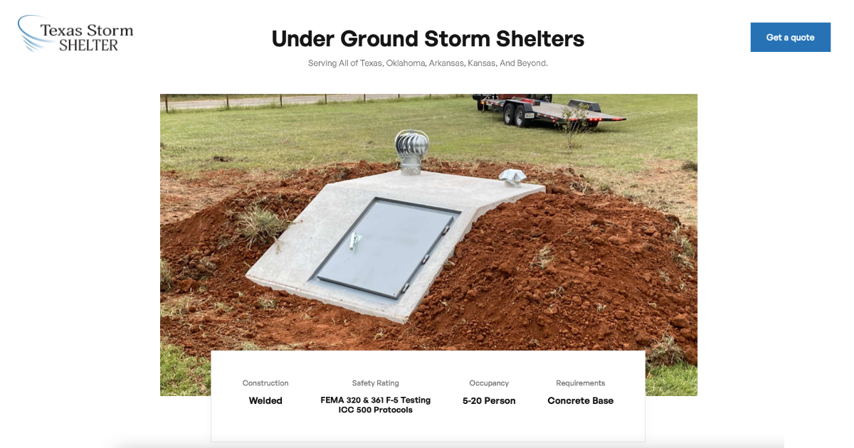 Texas Storm Shelters Concrete Storm Shelters